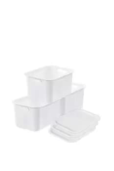 'Recycled Basket 20' with lids x3