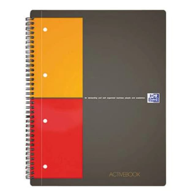 Oxford Oxford Notepad 100104329 Grey, Orange, Red A4+ Squared No. of sheets: 80 100104329