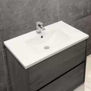 Mid-Edge 5001 Ceramic 81cm Inset Basin with Scooped Bowl