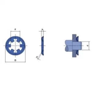 Reely Lock washer Suitable for shaft diameter: 3mm 20 pc(s)
