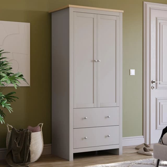 Lassic Vida Designs Arlington 2 Door 2 Drawer Wardrobe Grey unisex One Size