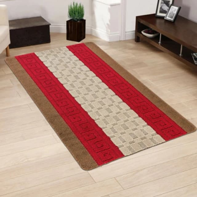 Smart Living Smart Living Heavy Duty Machine Washable Hallway Kitchen Non Slip Door Mat in Light Brown Size: 60cm x 110cm Light Brown 60cm x 110cm U