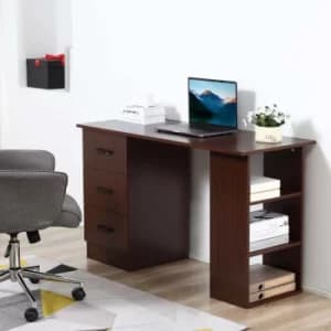 Alagoas Writing and Study Desk with Storage, Walnut