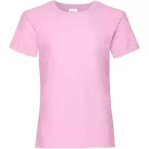 Fruit Of The Loom Girls Childrens Valueweight Short Sleeve T-Shirt (5-6) (Light Pink)