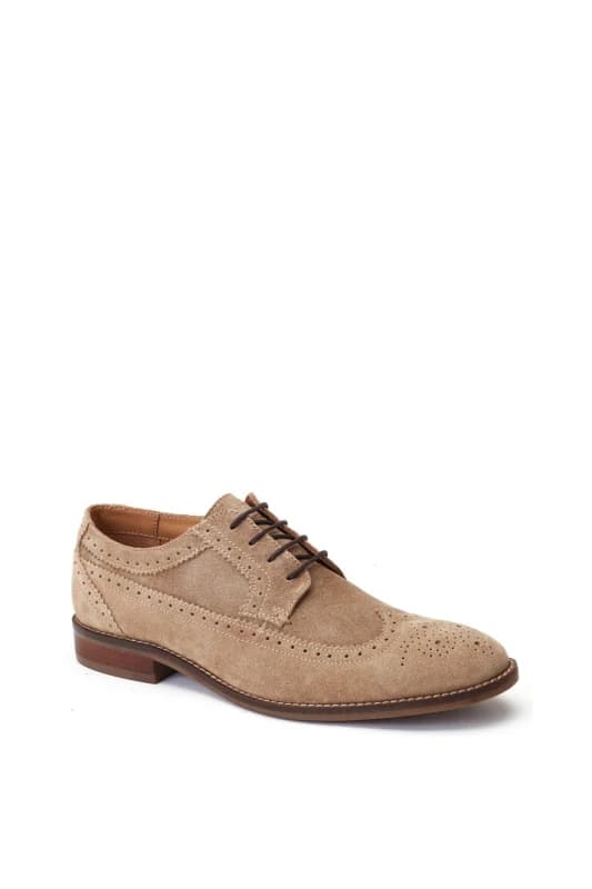 Base London Base London Men Twain Brogue Shoe in Light Brown Size: 8 Light Brown 8 Male 5038538361428