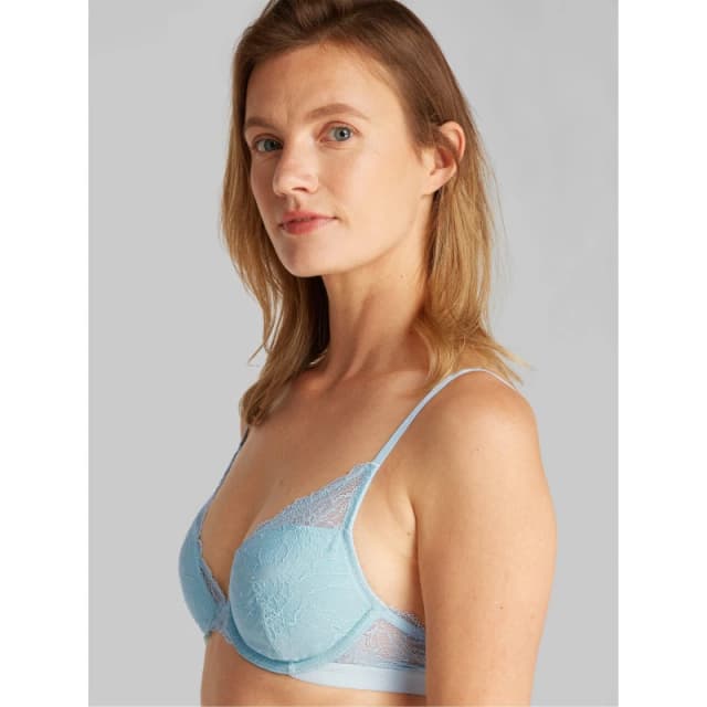 Calvin Klein MODERN LACE LIGHTLY LINED PLUNGE BRA Strato female 34B