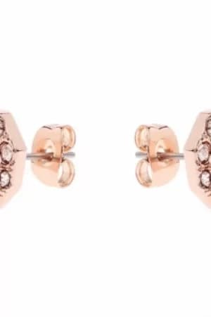 Ladies Karen Millen Rose Gold Plated Sparkling Stud Earring KMJ1034-24-269