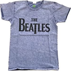 The Beatles - Drop T Logo Unisex Large T-Shirt - Blue