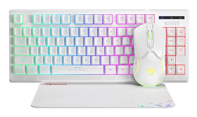 Marvo Marvo CM310-WH keyboard Mouse included Gaming USB QWERTY English White CM310-WH