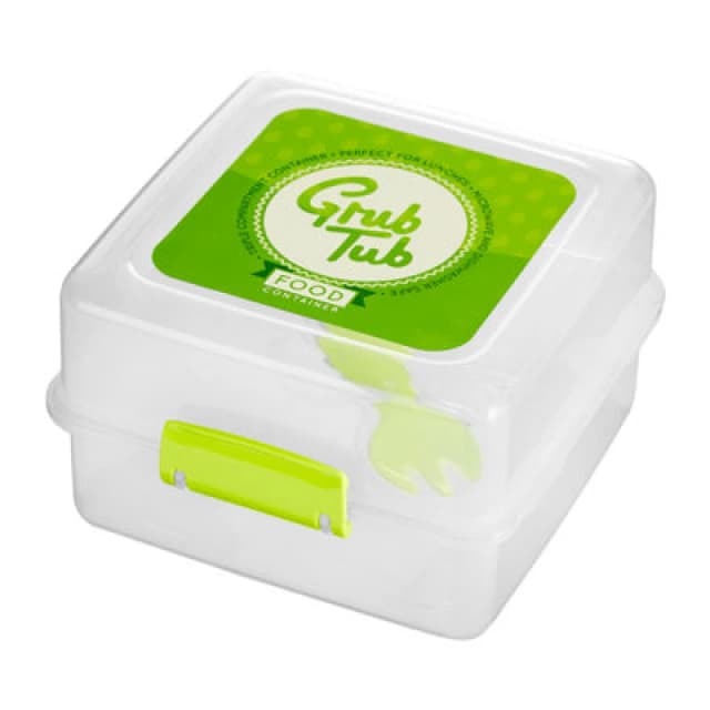 Premier Housewares Organized Lunch Box, Leak Proof Tiffin Box, Portable Lunch Container, Comfortable Packed Tiffin Box Clear