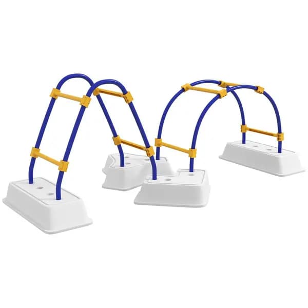 Outsunny Kids Climbing Frame with Climbing Arch, Triangle Climber, Indoor and Outdoor Use Blue