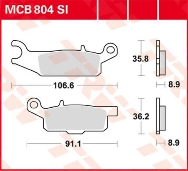 TRW MCB804SI Brake pad set Brake Pad Set,disc brake (402)