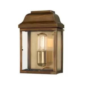 Victoria 1 Light Outdoor Wall Lantern Light Solid Brass IP44, E27