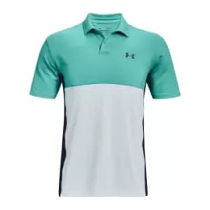 Under Armour Mens Performance Blocked Polo Neptune Green XL