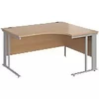 Dams International Right Hand Ergonomic Desk MCM14ERSB 1,400 x 1,200 x 725 mm