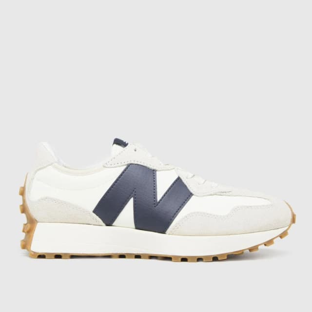 New Balance 327 trainers in white & navy White/Navy UK 8 (EU 41½)