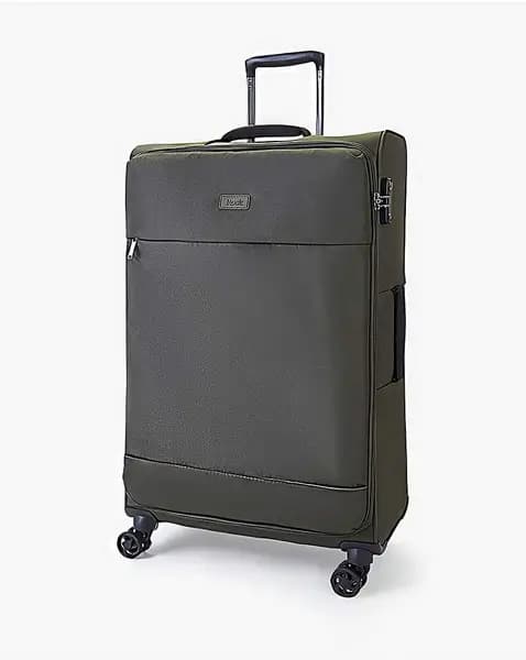 Rock Luggage Paris VPK6H Large Soft Shell Olive Green Suitcase