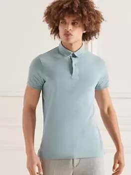 Superdry Studios Polo Shirt, Light Blue, Size L, Men