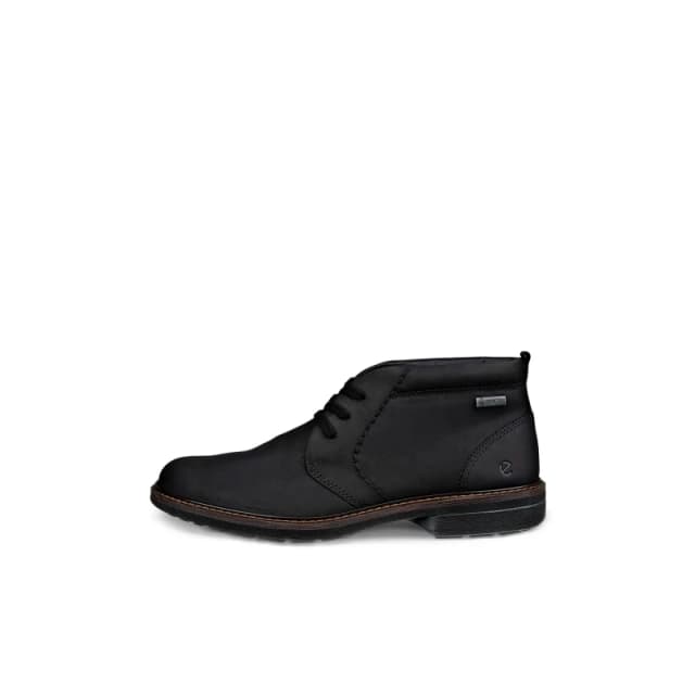 Ecco Turn Leather Mens Ankle Boots - Black - Size:UK 9-9.5