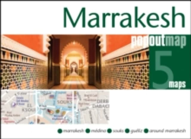 Marrakesh PopOut Map - pocket size pop up city map of Marrakesh Sheet map, folded