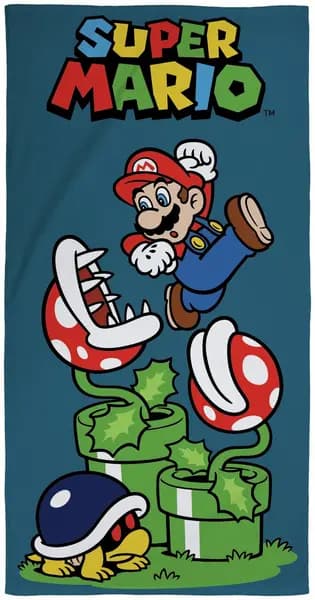 Nintendo Mario Leaping kids Beach Towel - Multicoloured