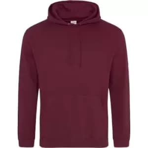 Awdis Unisex College Hooded Sweatshirt / Hoodie (L) (Burgundy)