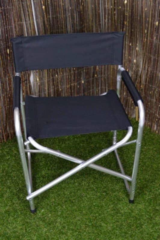 Samuel Alexander Aluminium & Canvas Directors Garden / Camping Chair - Black