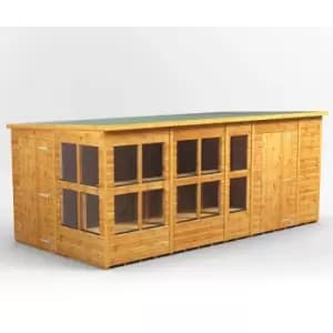 16x8 Power Pent Potting Shed Combi Building including 6ft Side Store