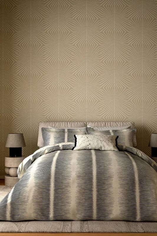 Harlequin 'Chaco' Cotton Duvet Cover Set in Beige Size: King Beige Unisex King