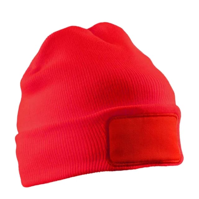 Result Result Men Printers Double Knit Beanie in Red Red One Size Male 5063574977111