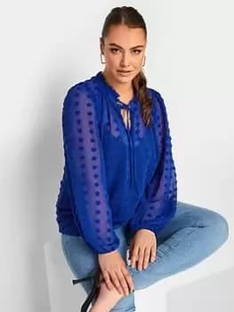 Yours Yours Dobby Blouse Blue Size 26-28, Women