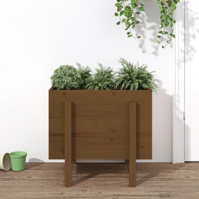 vidaXL Garden Planter Brown 62x50x57cm Solid Wood Pine, Brown 825208