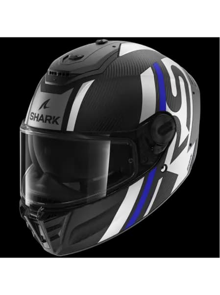 Shark Spartan RS Carbon Shawn Mat Carbon Blue Silver DBS Full Face Helmet M
