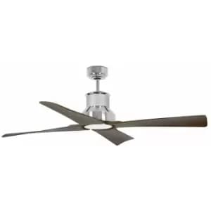 Faro WINCHE - LED Chrome Ceiling Fan with DC Motor Smart - Remote Included, 3000K