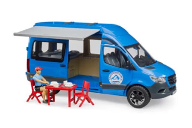 Bruder 1:16 MB Sprinter Camper with driver in Blue Size: 1 Pack Blue Unisex 1 Pack