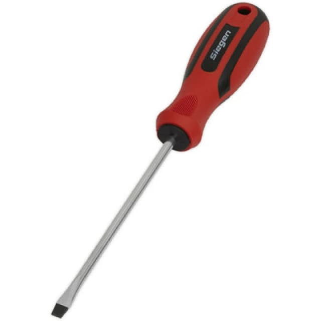 Loops Slotted 5 x 125mm Screwdriver with Soft Grip Handle - Chrome Vanadium Shaft Multi