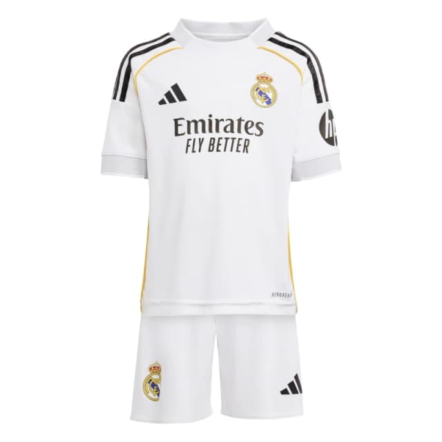 adidas Real Madrid Home Minikit 2025 2026 Infants White male 4-5 Years