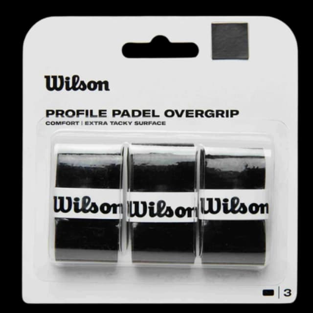 Wilson Profile Padel Overgrip Black Tape a 3 pcs WILSON-10643