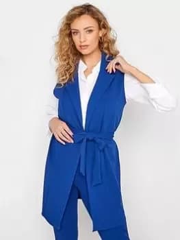 Long Tall Sally Tall Sleeveless Scuba Blazer - Cobalt, Blue, Size 12, Women