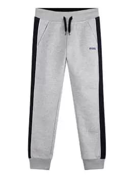 BOSS Boys Side Panel Joggers - Grey Marl, Size 10 Years