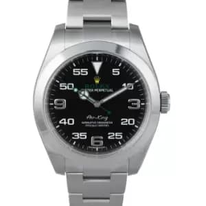 Air King Black Dial Stainless Steel Mens Watch 116900BKAO