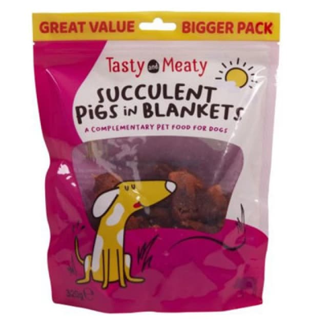 Tasty & Meaty Succulent Pigs In Blankets Dog Treat 320G