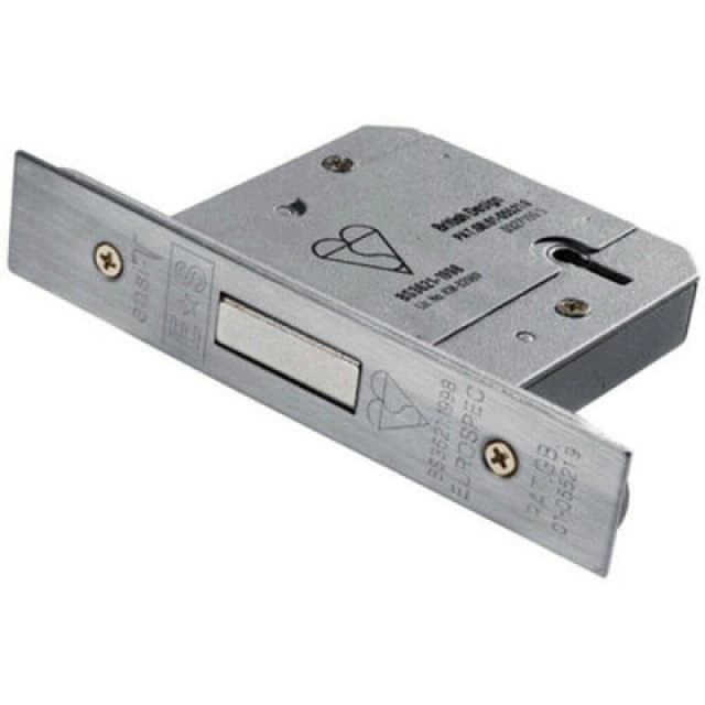 Loops 76mm 5 Lever Mechanism BS Deadlock Satin Stainless Steel Door Security Latch Metallics unisex