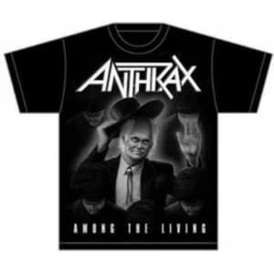 Anthrax Among The Living Mens Black T-Shirt: Medium