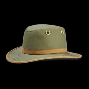 TWC7 Green Outback Waxed Cotton Hat
