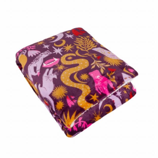 Furn Furn Enchanted Printed Fleece Throw in Pink Size: 130cm x 180cm Pink 130cm x 180cm Unisex 5025532352996