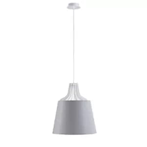Lea Dome Pendant Ceiling Light Grey, 38cm, 1x E27