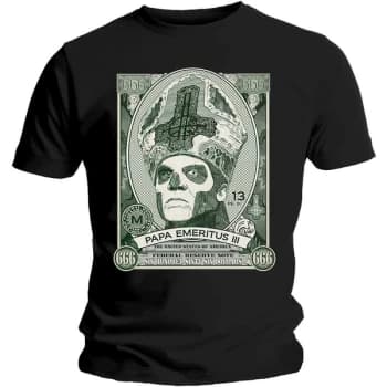 Ghost - Papa Cash Unisex Large T-Shirt - Black