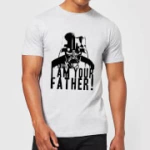 Star Wars Darth Vader I Am Your Father Confession Mens T-Shirt - Grey - 3XL