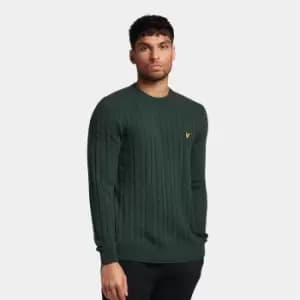 Cable Jumper - Dark Green Marl - M